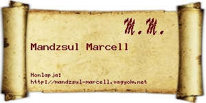 Mandzsul Marcell névjegykártya